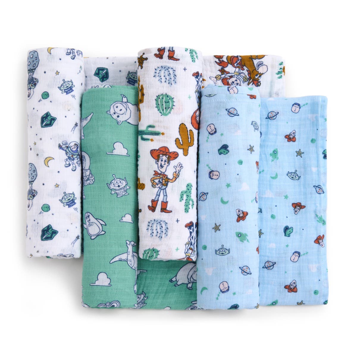 Disney™ Toy Story essentials cotton muslin swaddle blanket 4 pack - Image 5