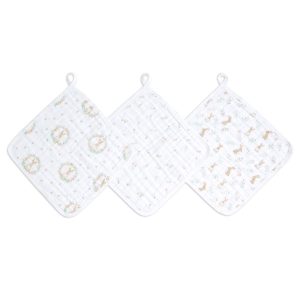 essential cotton muslin washcloths 3 pack