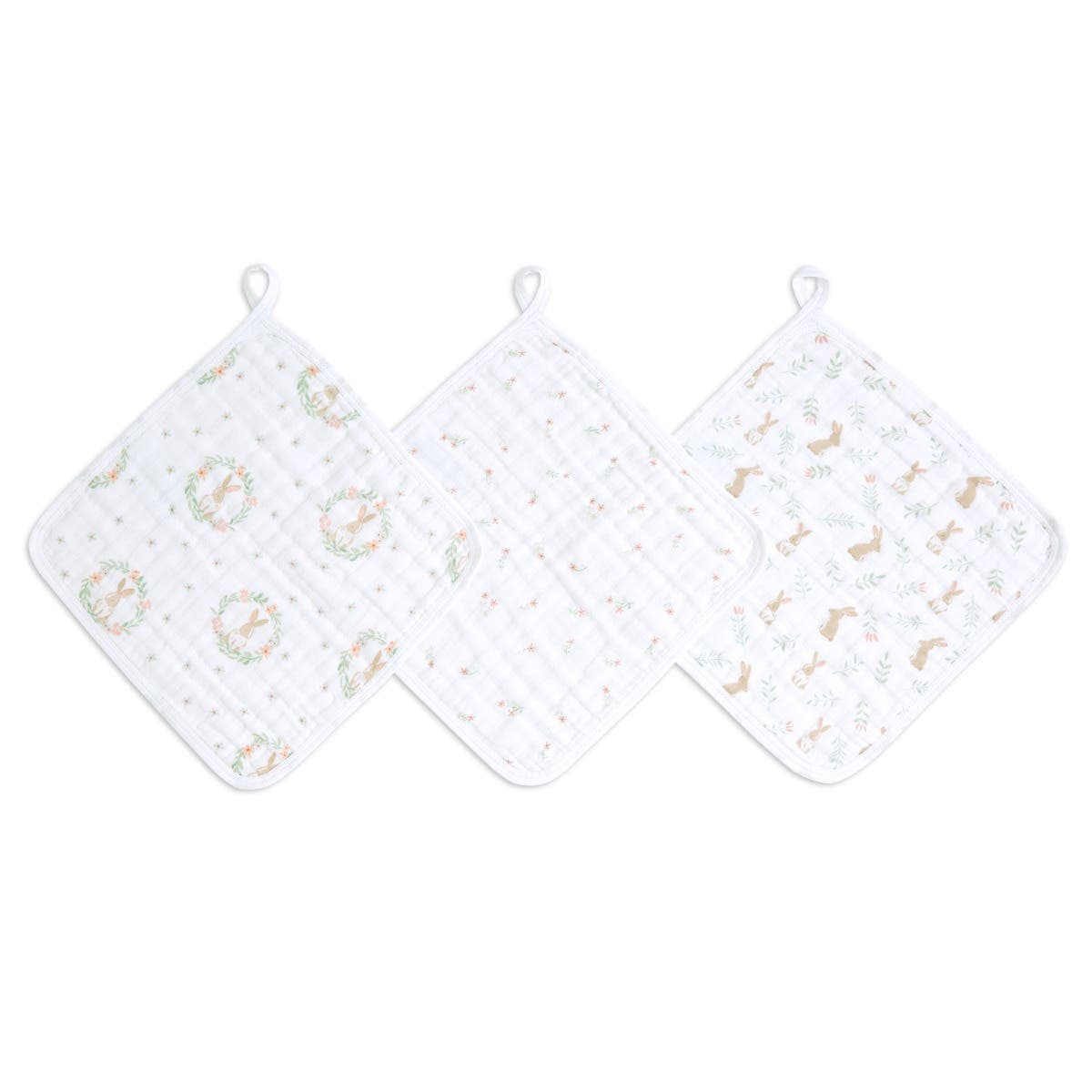 essential cotton muslin washcloths 3 pack