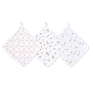 essential cotton muslin washcloths 3 pack