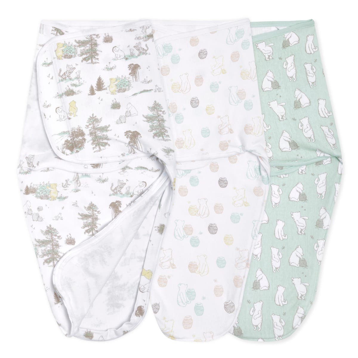 Disney™ Winnie the Pooh essentials easy swaddle wrap quick change 3 pack TOG 1.0