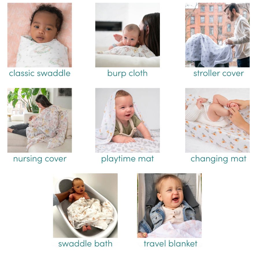essentials cotton muslin swaddle blanket 4 pack - Image 7