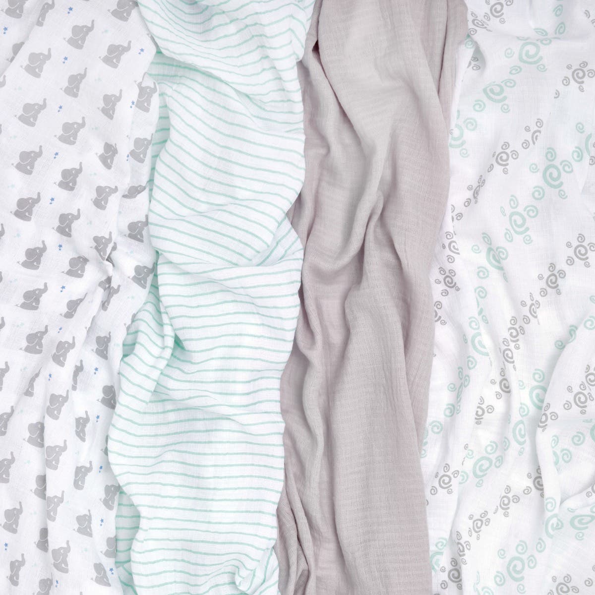 essentials cotton muslin swaddle blanket 4 pack - Image 4