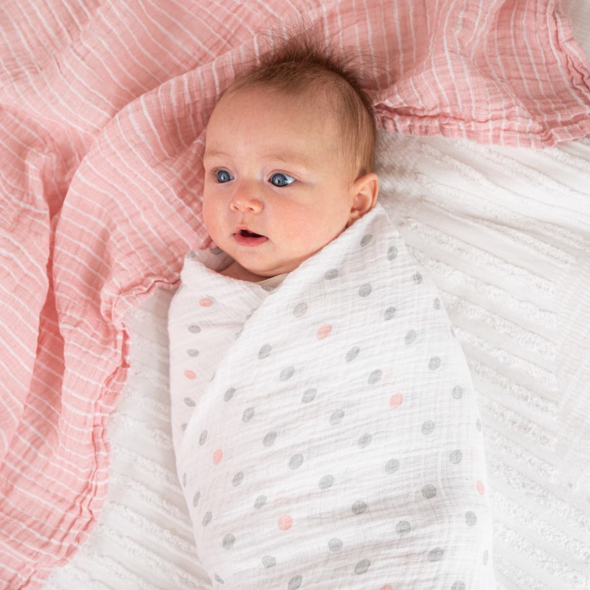 essentials cotton muslin swaddle blanket 4 pack - Image 2