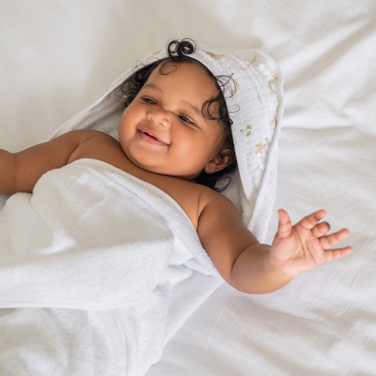essentials cotton muslin hooded towels 2 pack - Image 2