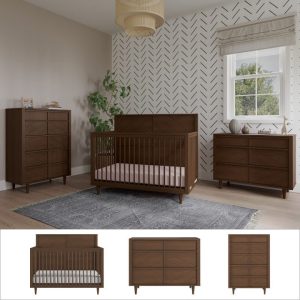 Surrey Hill 3-Piece Nursery Set with Crib. Dresser and Chest